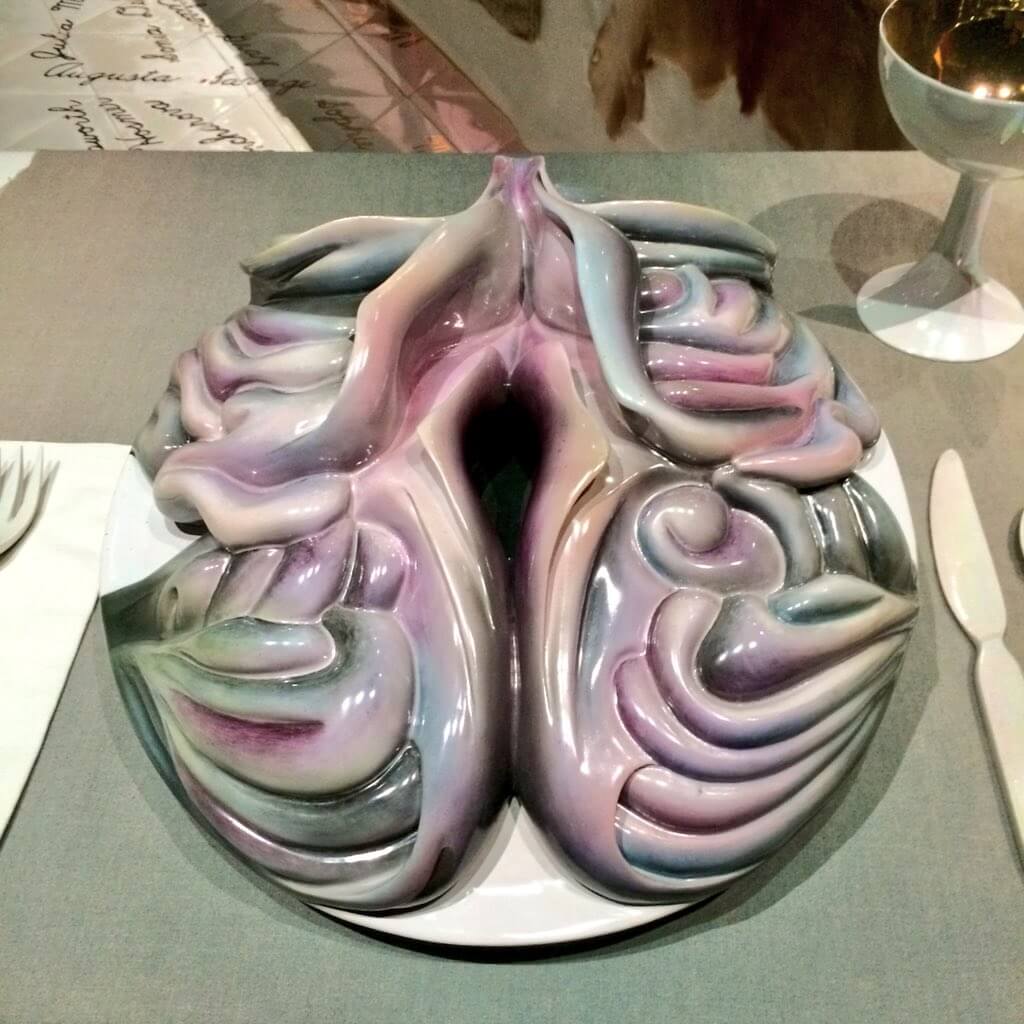 platos comida forma vagina